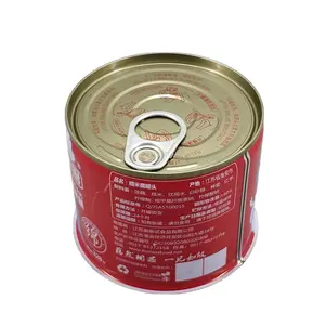 Round metal tin can for food packing, empty container with easy-open lid, food tin can for canned food packing