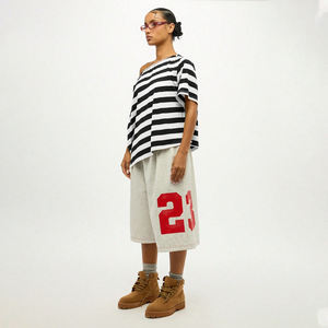 T-shirt rayé polyvalent pour femme, style décontracté, à épaules dénudées, col rond, motif écossais, tendance mode féminine - Product Image 5