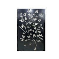 Panneau décoratif d'extérieur en métal découpé au laser, motif cercle, pour séparation de jardin et écran d'intimité