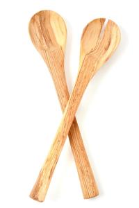 Juego de 2 utensilios de madera de acacia para servir ensaladas, diseño de primera calidad, a un precio competitivo. - Product Image 3