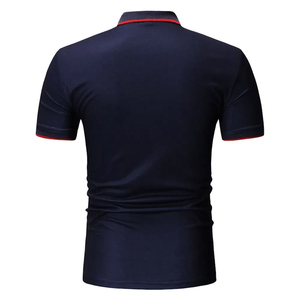 Polo de Manga Corta para Hombre, Corte Ajustado, Bloques de Color, Rayas, Transpirable, Algodón Piqué, Casual, Golf, Venta al Por Mayor, OEM, Personalizado - Product Image 2