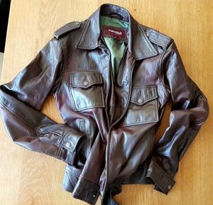 Men's Genuine Leather Winter Jacket Vintage Biker Motorcycling <b>Coat</b> Stand Collar <b>Zipper</b> Waterproof Regular Length Pocket High - Product Image 5