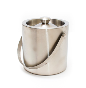 Cubo de hielo de acero inoxidable de doble capa, engrosado, el mejor diseño, cubo de hielo de acero para barra fría y vino - Product Image 1