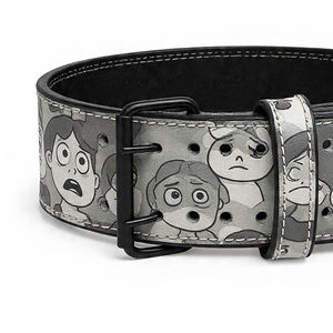 Cinturón de levantamiento de pesas de 13 mm con palanca, de cuero, para entrenamiento de fuerza, con soporte de alta resistencia, estilo anime - Product Image 3