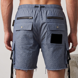 Pantalones cortos cargo de lona transpirables de secado rápido estilo vintage para hombre, para uso casual al aire libre. - Product Image 5