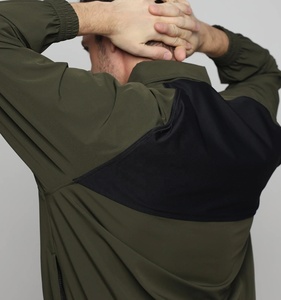 Veste coupe-vent respirante personnalisable avec logo design 100% polyester nylon imperméable coupe-vent grande taille bloc de couleurs été - Product Image 2
