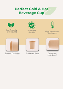 Gobelet à café en papier biodégradable à usage unique, anti-fuite et robuste, idéal pour les cafés et l'usage quotidien – Meilleures ventes - Product Image 3