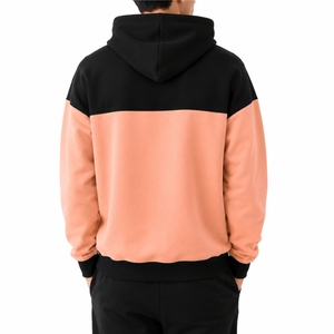 <b>Men</b> Color Block <b>Pullover</b> Hoodie Oversized Streetwear Style Contrast Panel Hoodie Comfortable Daily Wear Hoodie For <b>Men</b> - Product Image 2