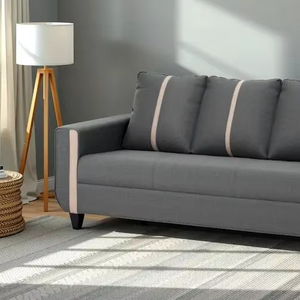 Muebles de Salón con Patas de Madera, Sofá Esquinero Moderno en Forma de L, Juego de 6 Plazas, Tapicería de Tela, Acolchado y Cómodo - Product Image 1