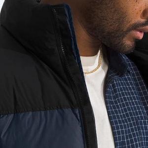 Chaqueta Acolchada para Hombre con Bloques de Color, Cuello Alto, Cierre de Cremallera, Relleno de Poliéster, Uso Casual de Invierno, Largo Regular, Parte Delantera Tejida - Product Image 5