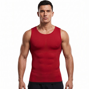 <b>Men</b> <b>Compression</b> Tank Top Scoop Neck Gym Workout Wear <b>Vest</b> Top <b>Men's</b> Daily Jogging Singlet Slim Fit & Stretched - Product Image 1