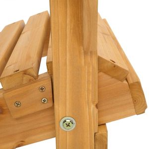 Chaise longue en bois Adirondack avec finition naturelle, modèle 57738306, idéale pour bronzer - Product Image 6