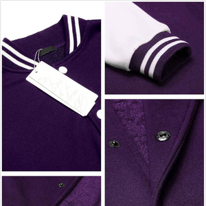 Veste universitaire streetwear pour hommes, veste oversize de style Letterman en coton molletonné, design personnalisé, fournisseur en gros OEM ODM, veste universitaire - Product Image 5