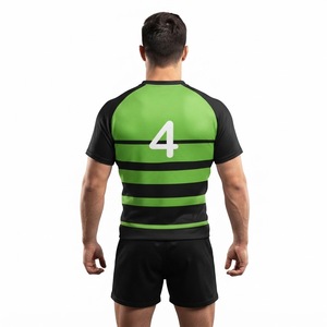 Maillot de rugby pour hommes Fresh Now, design personnalisé, respirant, séchage rapide, vêtements de sport à manches courtes, avec performance assortie - Product Image 4