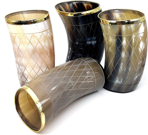 Copa de Vino Hecha a Mano con Cuerno de Búfalo, Diseño Antiguo, Artesanía Natural, por Perfect Enterprises - Product Image 3