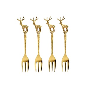 เครื่องใช้บนโต๊ะอาหารสแตนเลสขัดเงางานทำมือราคาไม่แพง4ชิ้นมีดีไซน์ที่จับแบบทางการ - Product Image 1