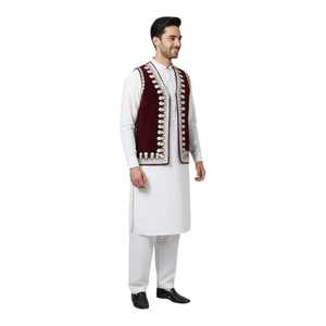Gilet vintage afghan pour hommes, vêtements de mariage traditionnels de qualité supérieure, fournisseur en gros OEM - Product Image 1