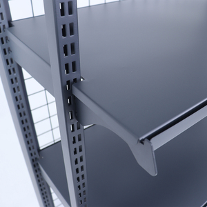 Étagères gondoles en L robustes, fabrication directe d'usine, 48W 17D TL, étagère en métal platine, capacité de 80 à 120 kg, perforation, supermarché - Product Image 3