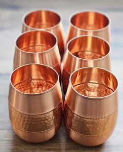 Unique Designed Copper Glasses Tumbler Minimalist Design Gift Box Packaging Business Gift 300ml Capacity India Origin Reasonable - Product Image 1