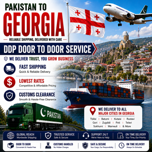บริการขนส่งสินค้าจากปากีสถานไปยังจอร์เจีย แบบ DDP Door to Door ขนส่งทางอากาศ ขนส่งทางทะเล พร้อมบริการพิธีการศุลกากร - Product Image 1