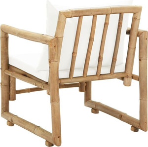 Wholesale Bamboo <b>Armchair</b> Outdoor Indoor Patio Chair with Cushion Natural Durable Garden Furniture Customizable Made in Vietnam - Product Image 5