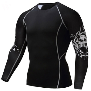Wholesale Lightweight Men Boxing Training Compression Shirts OEM Slim Fit Men Quick Dry Fitness Rash Guard - Product Image 4
