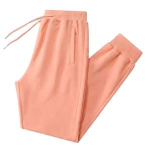 Pantalon de survêtement en mélange de coton pour tous les jours, coupe décontractée, ourlet ouvert, cordon élastique, pantalon de loisirs pour l'hiver - Product Image 3