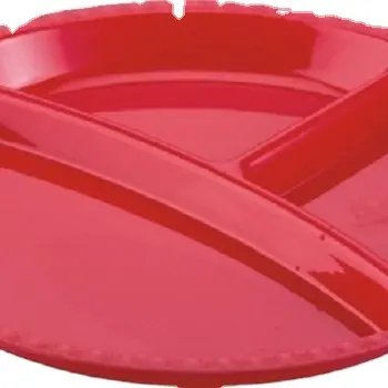 Okul kantin kullanımı en düşük maliyetle hindistan'dan özel renk plastik bölüm yemek tabağı toptan