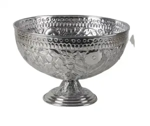 Bol à champagne martelé plaqué cuivre pour bars, pubs, mariages, fêtes, utilisation sur table, refroidisseur de bouteilles, bol à champagne en métal pour la glace - Product Image 3
