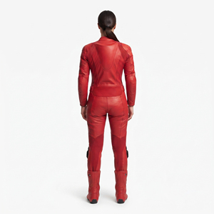 Traje de Cuero de Alta Calidad para Motociclistas, Uniforme de Cuero Genuino para Mujer, Traje de Una Pieza para Verano y Carreras - Product Image 2
