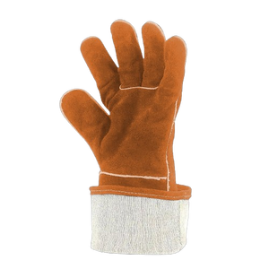 ถุงมือเชื่อมหนังวัวแท้คุณภาพสูง ทนทาน สำหรับงานหนัก ป้องกันมือเพื่อความปลอดภัยในอุตสาหกรรม เหมาะสำหรับคนงานก่อสร้าง - Product Image 3