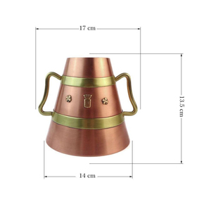 Carafe à eau en cuivre incurvée, design moderne et luxueux, grande capacité, personnalisable, avec double poignée, pour la maison et le bureau - Product Image 2