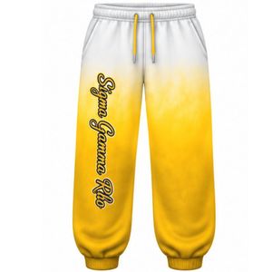 ชุดวอร์มผู้หญิงลายไทได สีขาวทอง ยี่ห้อ Sigma Gamma Rho เสื้อฮู้ดดี้โอเวอร์ไซส์ กางเกงขายาว ชุดลำลองสไตล์กรีก สำหรับชมรมนักศึกษา  แบบสั่งทำพิเศษ สตรีทแวร์ - Product Image 4