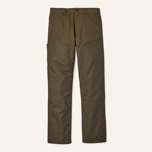 Men's Olive Green Cotton Canvas Hunting Pants Solid Color Breathable Autumn Outdoor Wear - Product Image 1