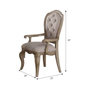 Set di 2 Poltrone Antiche in Tonalità Taupe e Beige con Bottoni Trapuntati per Soggiorno - Product Image 5