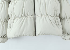 Nueva Chaqueta Corta de Moda Y2K para Mujer, Estilo Bomber, de Sarga Cepillada, Otoño, Oversize, Lisa, Vintage, Manga Larga, Casual, Ajustada - Product Image 4