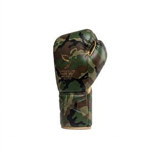 Guantes de Boxeo MMA Profesionales de Primera Calidad, Personalizados con Logotipo, de Cuero Camuflado, con Cordones, Transpirables, para Entrenamiento de Adultos - Product Image 3
