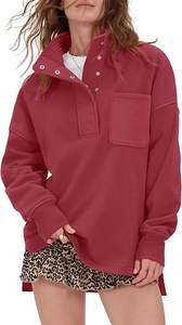 เสื้อฮู้ดผู้หญิงแบบถักลายวาฟเฟิล พิมพ์ลายคลาสสิก แขนยาว สไตล์ลำลอง มีกระเป๋า - Product Image 6