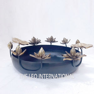 Metal Gold Plated Fancy New Stylish One Small and One <b>Large</b> <b>Bowls</b> Table Ware Decoration <b>Serving</b> <b>Bowl</b> Japanese Compartment - Product Image 3