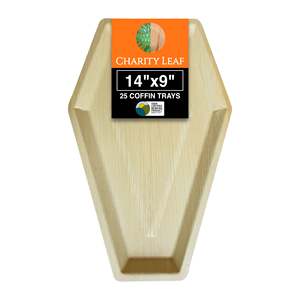 Vassoio Monouso in Foglia di Palma Naturale 14 x 9 Pollici, Stoviglie ed Articoli per la Tavola Ecologici - Product Image 1