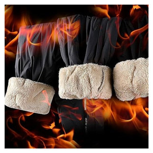 Winter Fleece Lined Pants for Men Warm Sherpa Sweatpants Thermal Active <b>Work</b> Snow Sweat Pants with Zipper Pockets Casual - Product Image 5