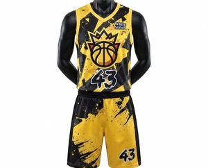 Maillots de basket personnalisés de qualité supérieure pour femmes et ensembles d'uniformes d'équipe sans manches, col rond, respirants, en Spandex/Nylon - Product Image 5