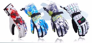 Gants de ski KhumBro à doigts entiers, impression par sublimation, imperméables, isolés thermiquement, coupe-vent, sangle de poignet réglable, unisexe, polyester - Product Image 6