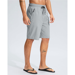 Shorts d'entraînement légers pour hommes en Spandex/Coton, taille mi-haute, respirants, pour le fitness, la course et les loisirs, couleur unie, été - Product Image 4
