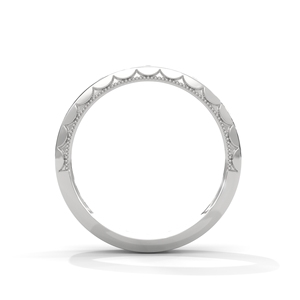 White Gold Diamond Eternity <b>Ring</b> Round Brilliant Cut Bezel <b>Set</b> Wide Band Wedding Stackable Jewelry - Product Image 3