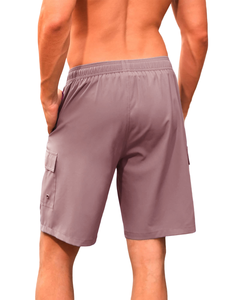 Moisture Wicking Breathable Quick Dry <b>Elastic</b> Waist Knitted Men Short Pants Track shorts Swimpant Beach Short - Product Image 6