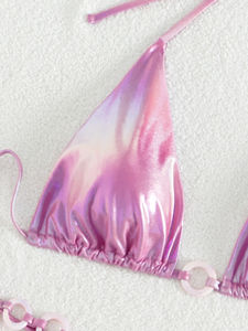 Bikinis de color personalizado, bordados, sexys, de dos piezas, sublimados, muy vendidos. - Product Image 2