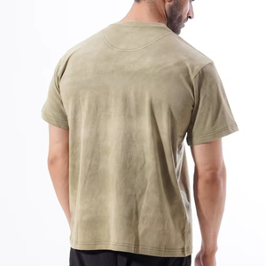 Camisetas de hombre con lavado ácido 2026, 100% algodón, de secado rápido, tela peinada, bajo precio, estilo oversize y corte holgado - Product Image 4