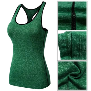 Débardeur en jersey tricoté à col rond pour femme, couleur unie, respirant, décontracté, écologique, longueur normale, sans manches, avec logo frontal - Product Image 6