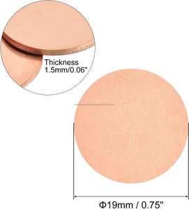 Pièces de monnaie rondes en cuivre poli vierges pour estampage, 19 mm/0,75 pouces, avec design antique moderne pour la décoration artisanale - Product Image 2